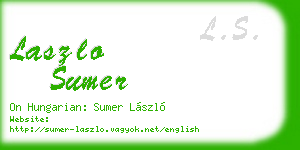 laszlo sumer business card